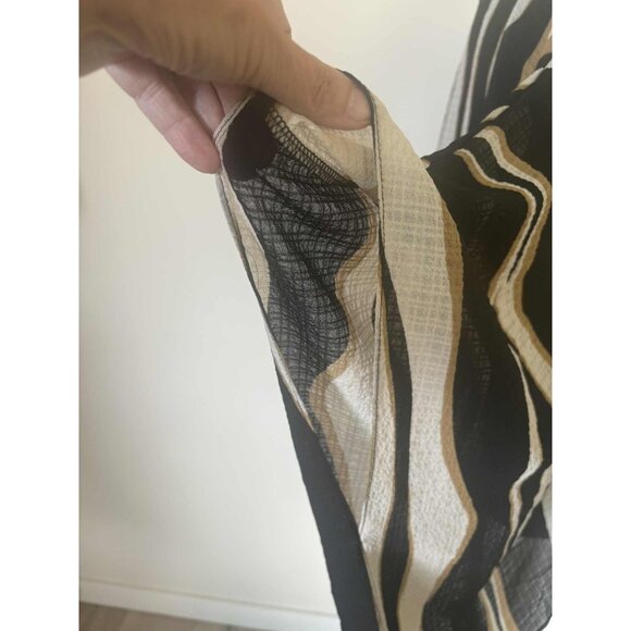 JOSEPH RIBKOFF Top Size 14 Black/Beige/Cream Attached Tank Style 203651 - Picture 7 of 10